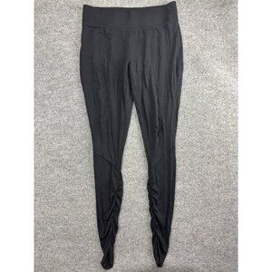 Athleta Leggings Womens Medium Black Ruched High Rise Yoga Pants Activewear Gym